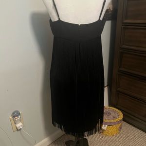Calvin Klein, fully lined fringed cocktail dress